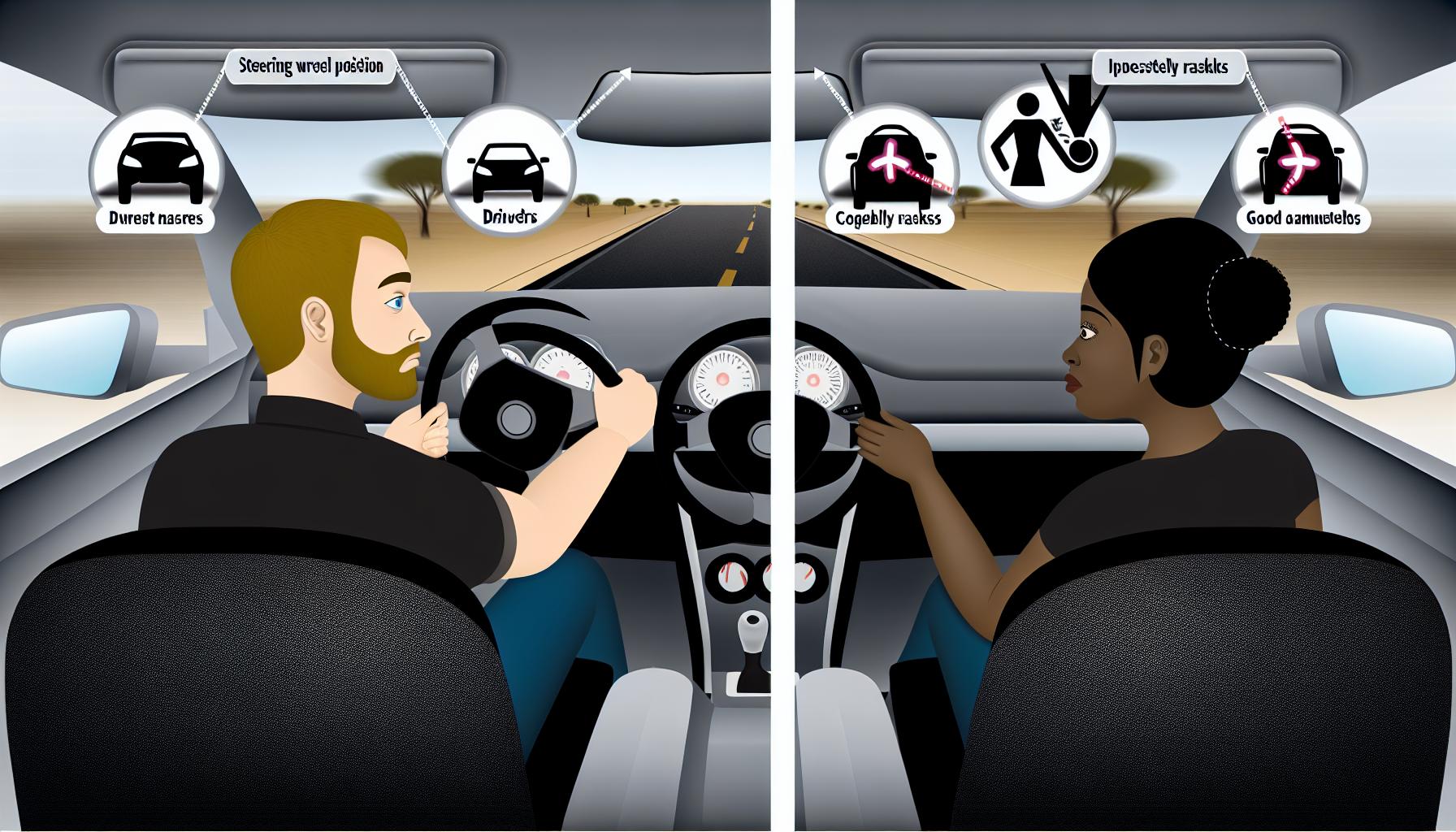 Vliv polohy volantu na bezpečnost