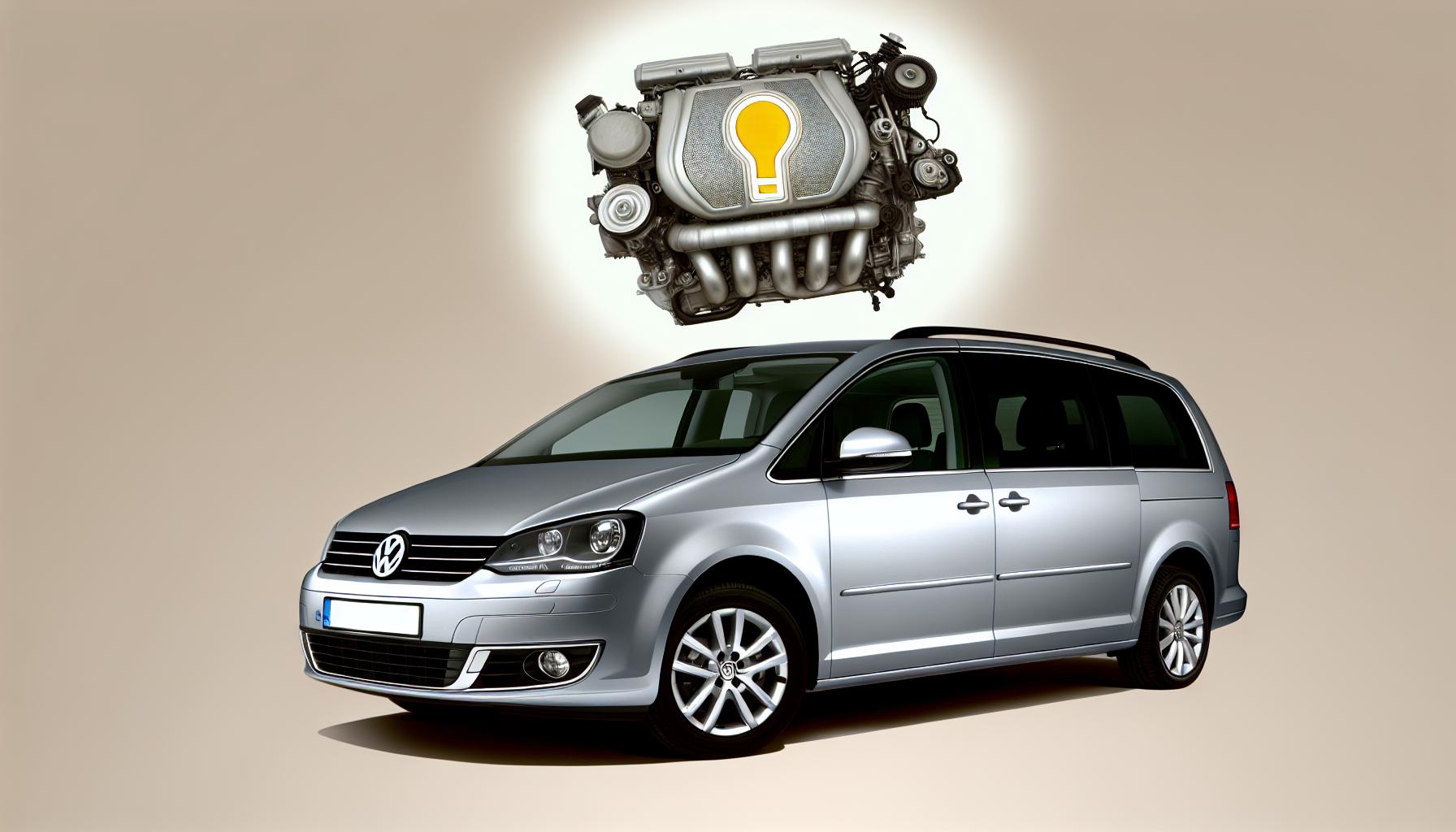 VW Sharan ‌a⁤ kontrolka motoru