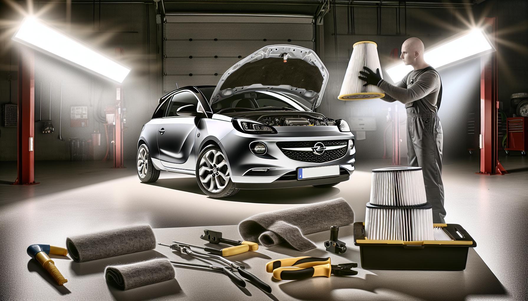 Výměna kabinového filtru u vozu Opel Adam: Krok za krokem