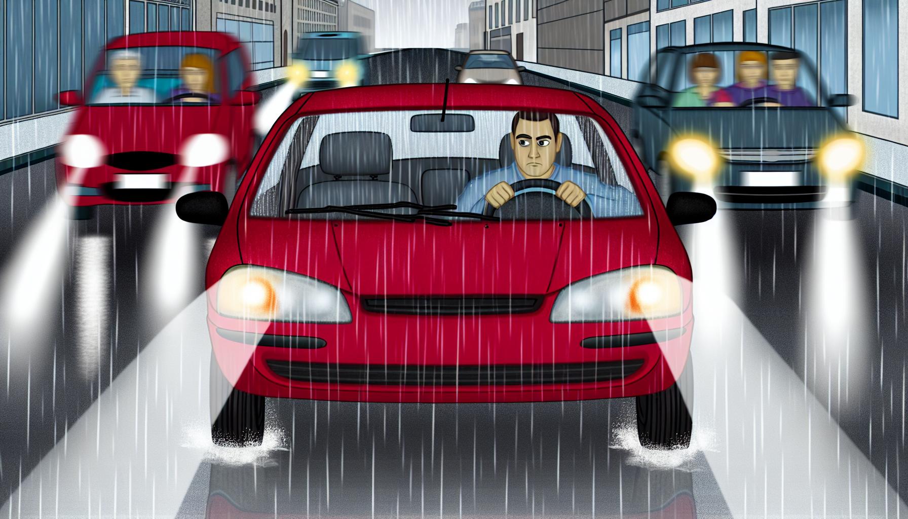 Bezpečné techniky řízení v dešti