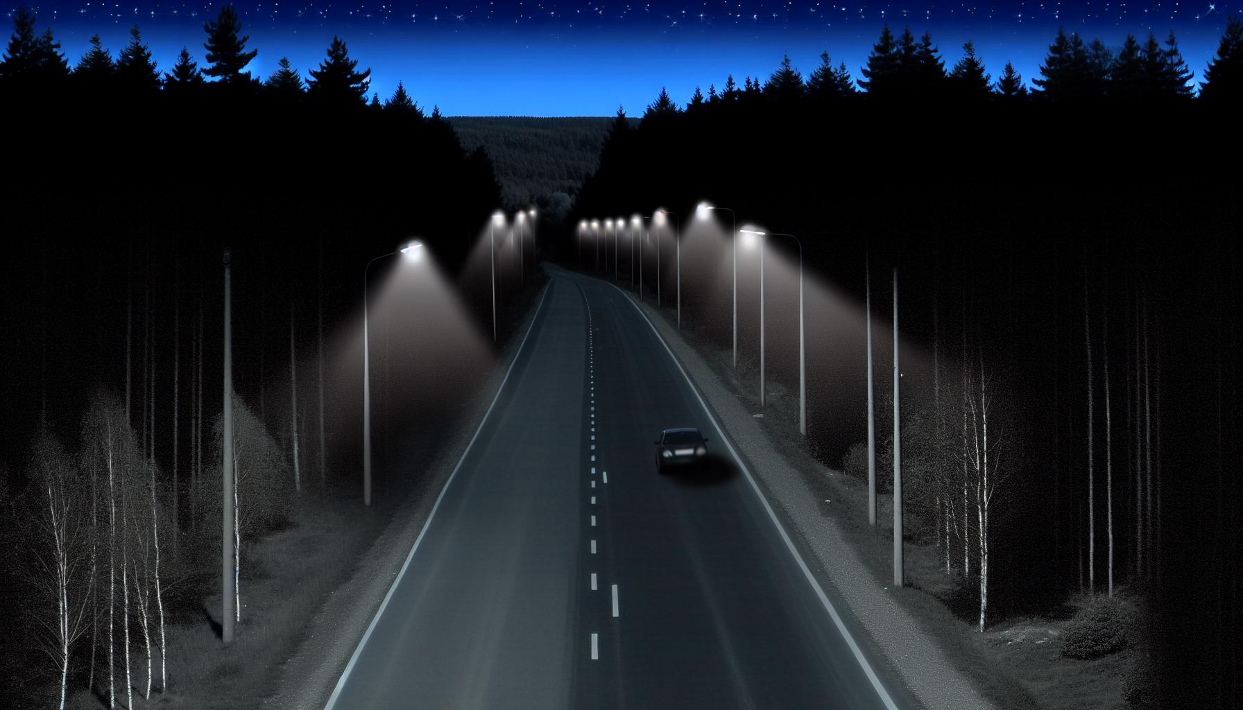 Potřeba přídavných světel na silnicích