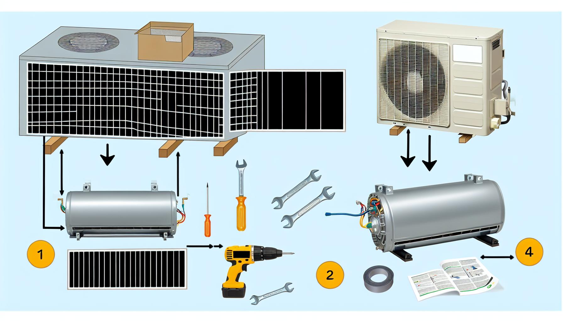 Postup instalace klima kompresoru