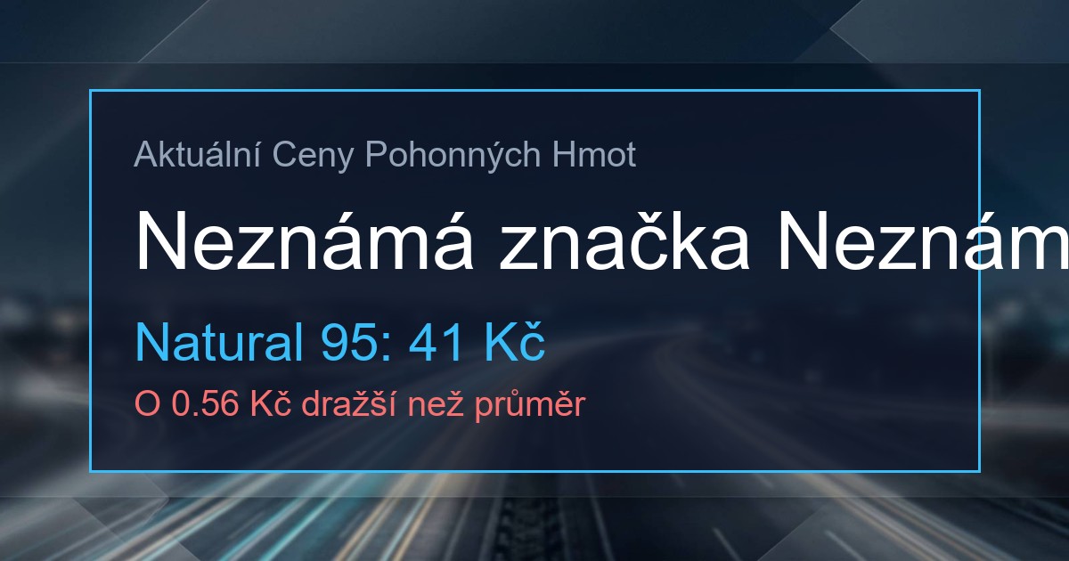 Ceny PHM: SVA Neznámé město 1 21426784 og
