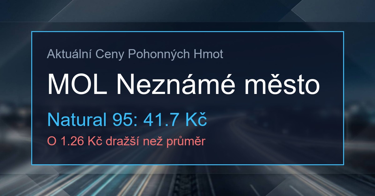 Ceny PHM: MOL Neznámé město 1 273735896 og