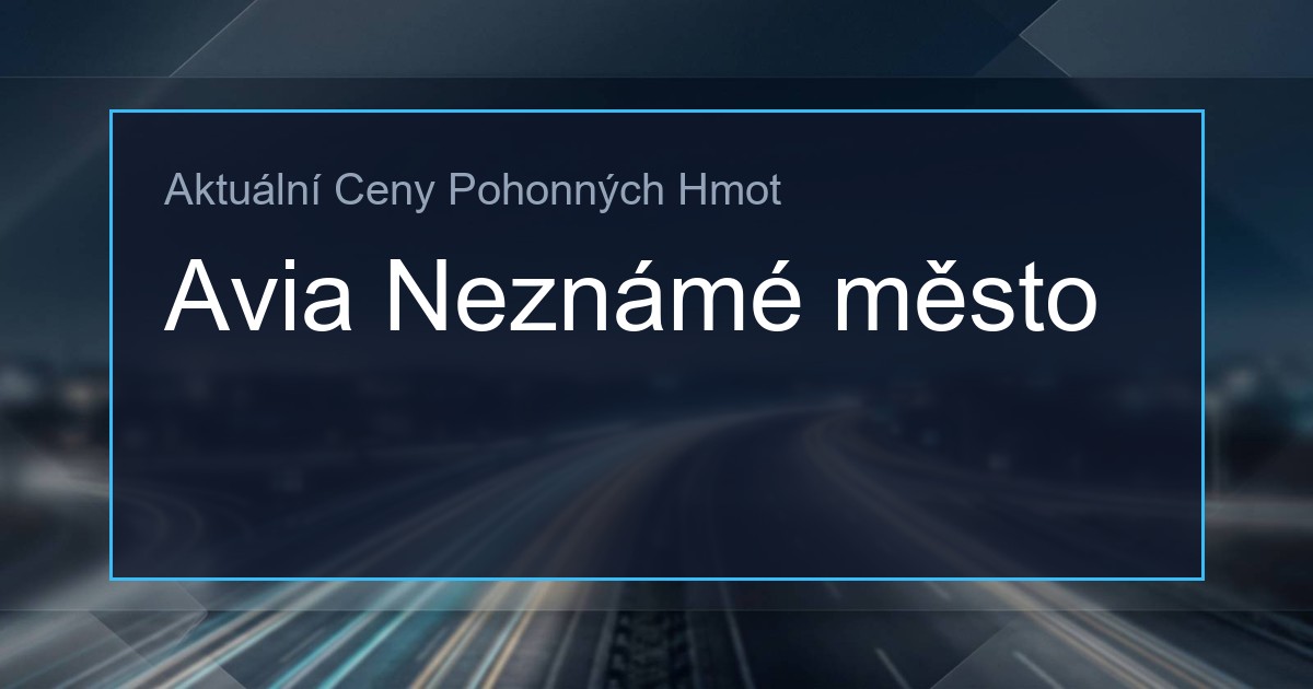 Ceny PHM: Avia Neznámé město 1 28388670 og