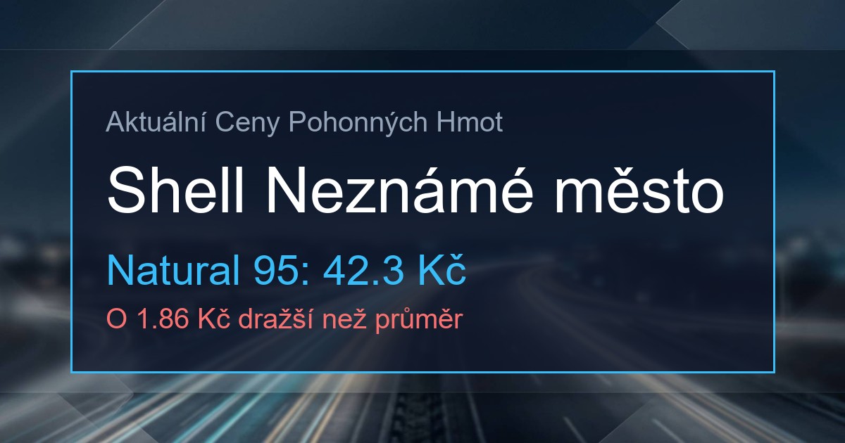 Ceny PHM: Shell Neznámé město 1 304095578 og