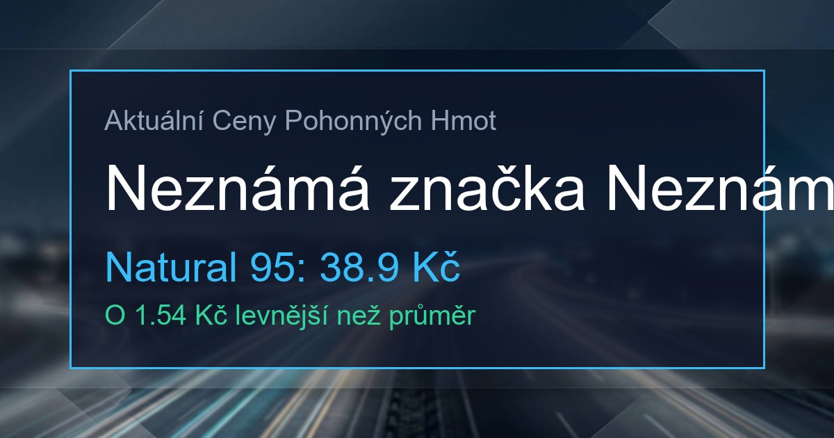 Ceny PHM: VS Petrol, Písek Neznámé město 1 309956326 og