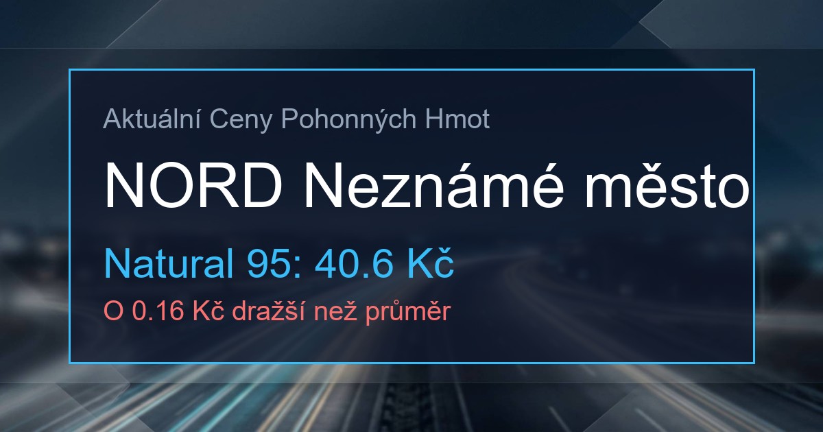 Ceny PHM: NORD Neznámé město 1 325700476 og