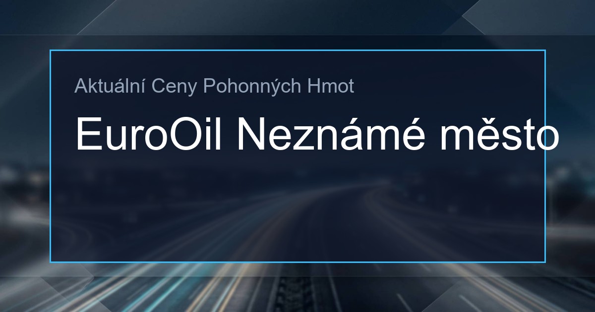 Ceny PHM: EuroOil Olomouc, Pražská Neznámé město 1 69263332 og