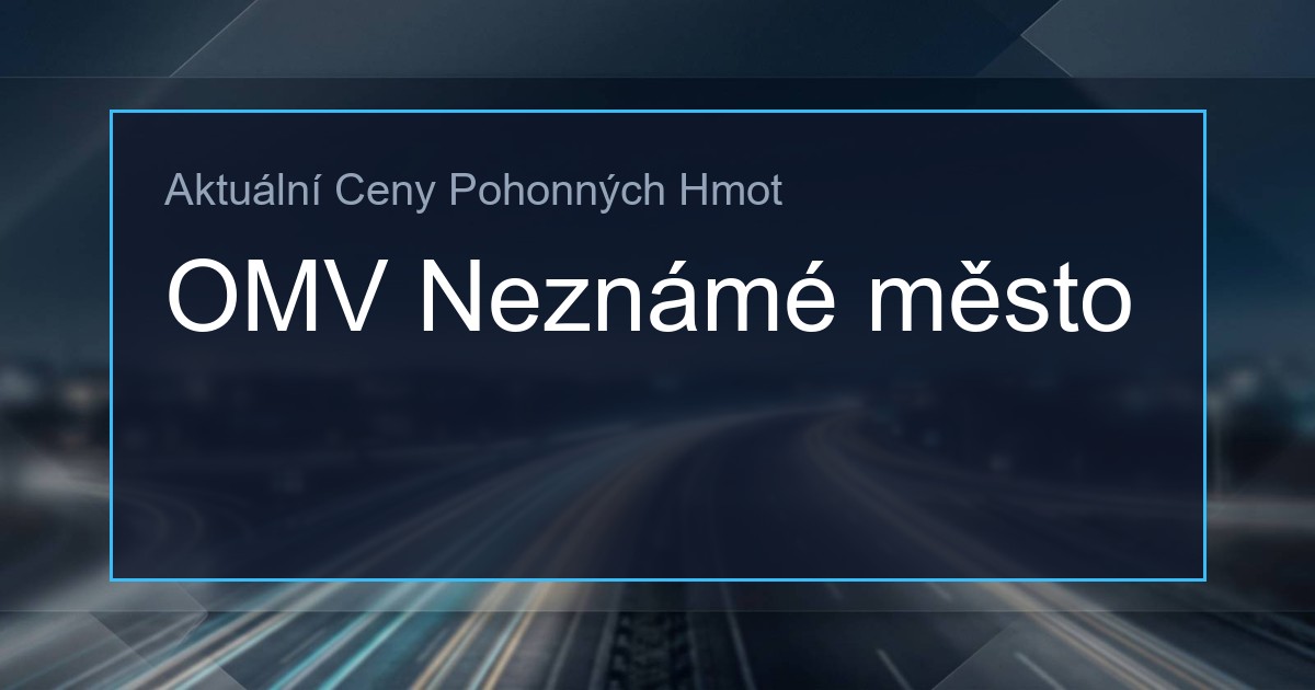 Ceny PHM: OMV Neznámé město 1 78342516 og