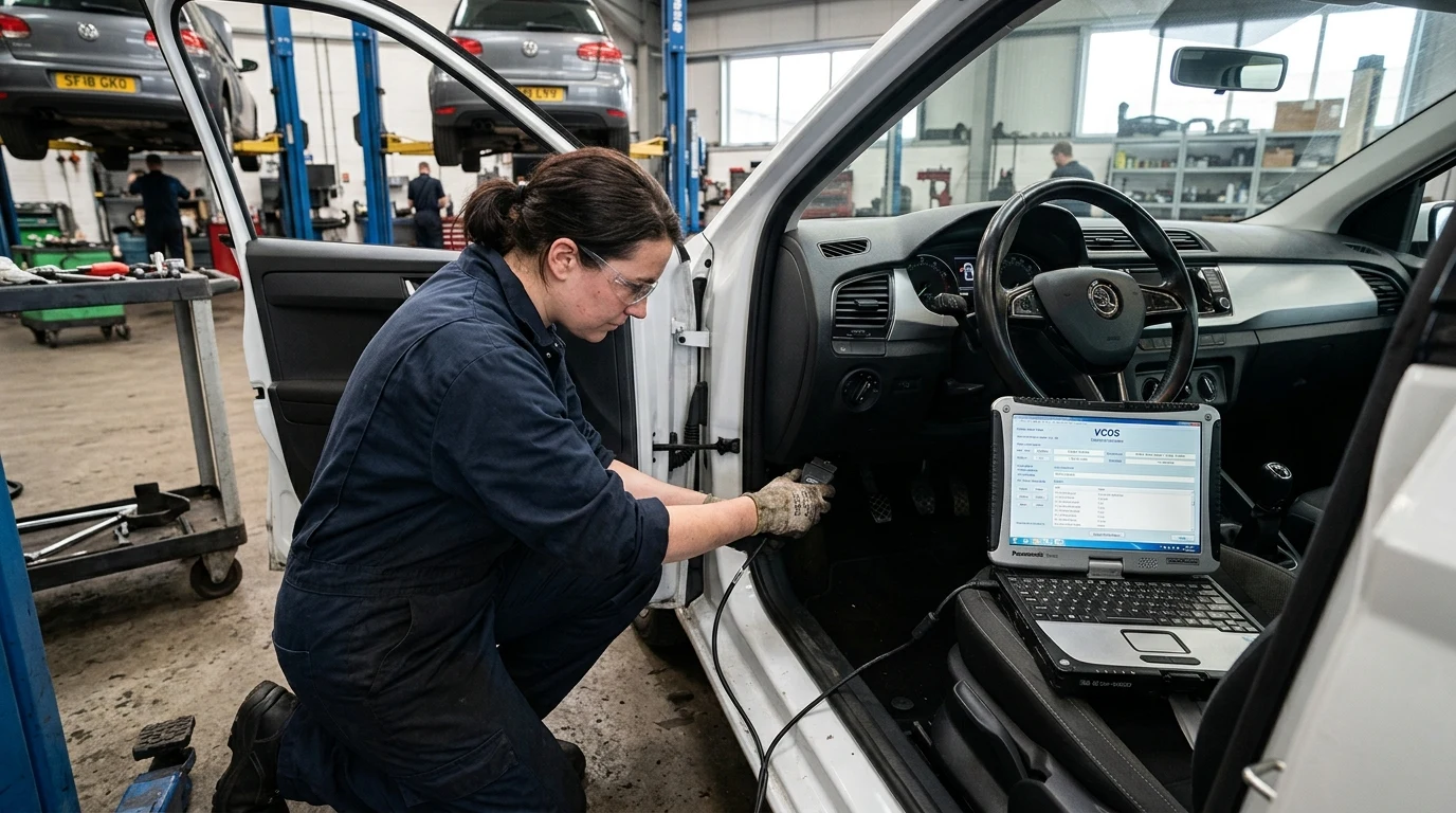 Diagnostika auta cena a postup: Vyčtení chybových kódů DTC, live data z jednotek a osciloskop 1 wp media auto benke cz 115dc638 (Obrázek vygenerovaný umělou inteligencí)